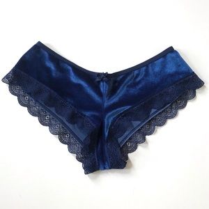 Velvet blue cheeky panties